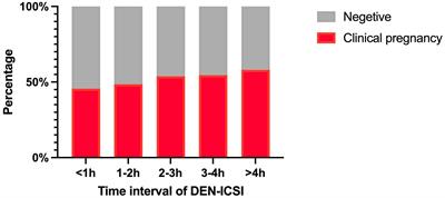 Effect of the time interval between denudation and ICSI on fresh embryo transfer reproductive outcomes: a retrospective study